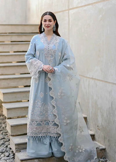 SM0037 - SUMMER QALAMKAR 3PC Lawn Embroidered Suit