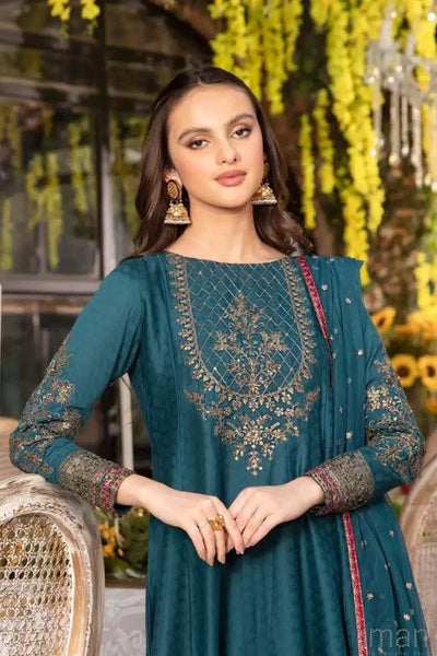 QN775-3PC-WINTER Unstitched rawo silk Embroidered