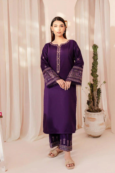 QN881 - 2PC Dhanak wool Embroidered Suit