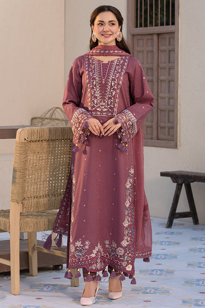 QN1125-3PC DHANAK EMBROIDERED SHIRT WITH DHANAK EMBROIDERED SHAWL
