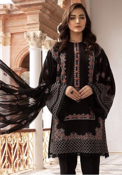 SM0016 BAREEZE 3PC Summer LAWN EMBROIDERED DRESS WITH CHIFFON EMBROIDERED DUPATTA