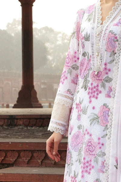 SM0015 Bareeze Embroided 3pc Summer lawn dress with embroidered chiffon dupatta