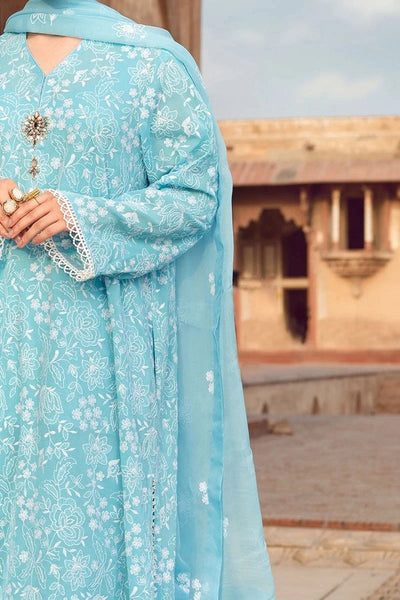 SM0010 Bareeze Embroidered Summer 3pc lawn dress with embroidered chiffon dupatta