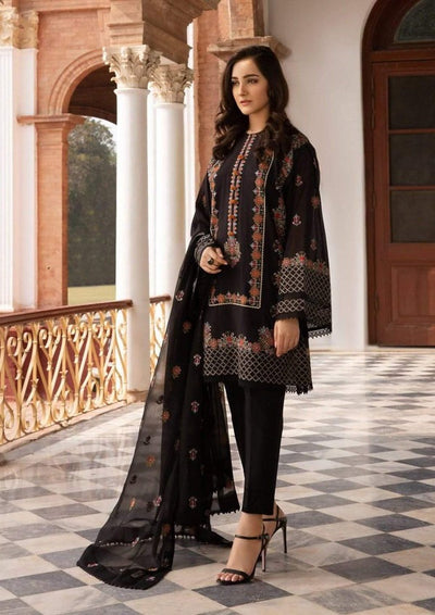 SM0016 BAREEZE 3PC Summer LAWN EMBROIDERED DRESS WITH CHIFFON EMBROIDERED DUPATTA