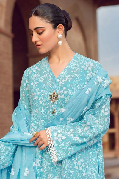 SM0010 Bareeze Embroidered Summer 3pc lawn dress with embroidered chiffon dupatta