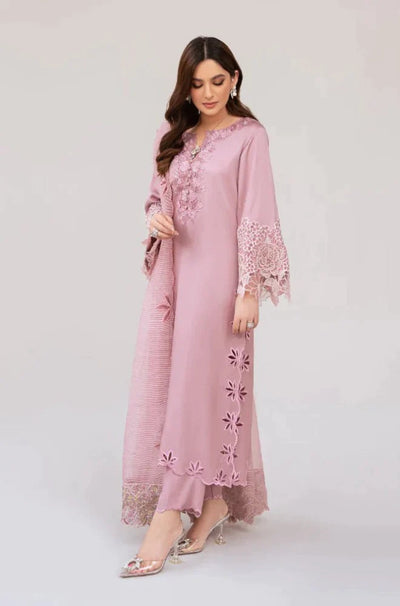 SM0022-SUMMER Lawn Unstitched 3 Piece Embroidered Dress with Embroidered Organza Duppatta
