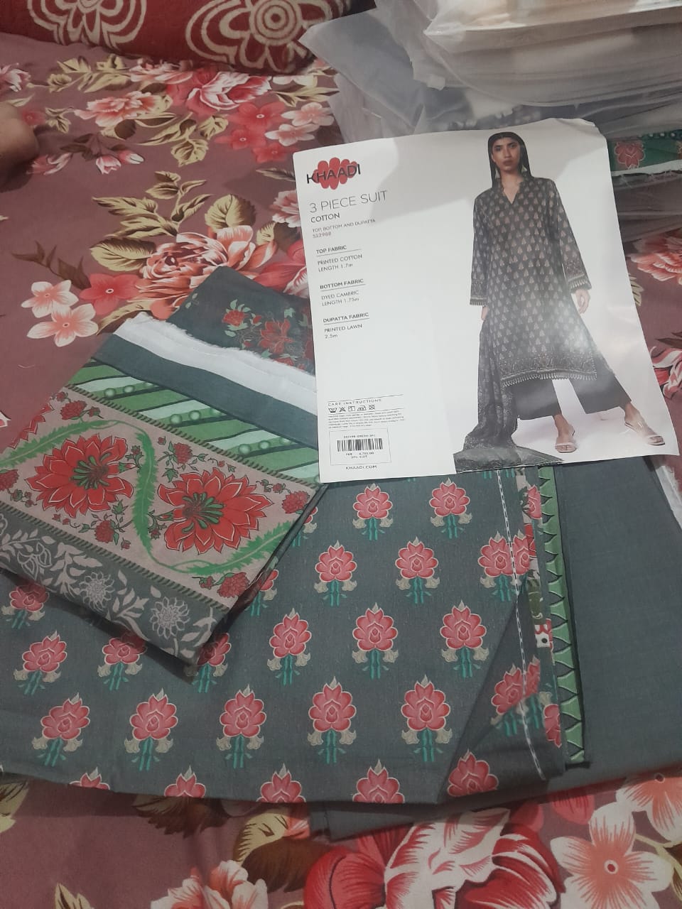 Khaadi 3 Piece Printed Lawn Suit