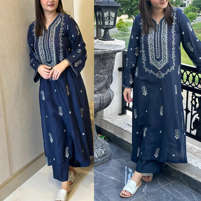 SM0046-Summer Lawn Embroidered Unstitched 2pc