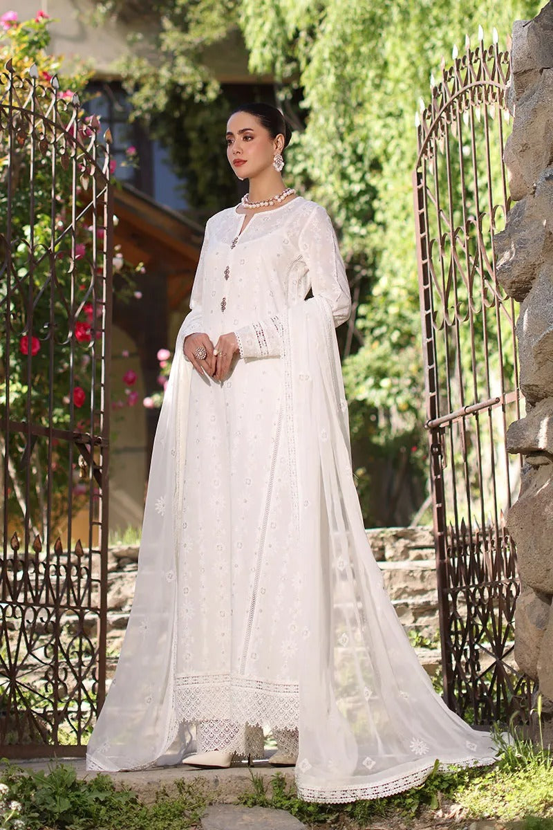 SM0048-Bareeze Embroidered Summer 3pc lawn dress with embroidered chiffon dupatta
