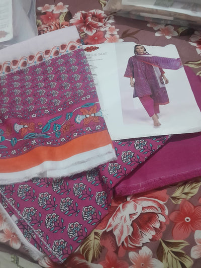 Khaadi 3 Piece Printed Lawn Suit