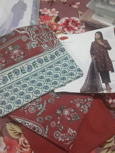 Khaadi 3 Piece Printed Lawn Suit