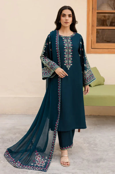 SM0036 -SUMMER Sapphire 3PC Lawn Embroidered Suit