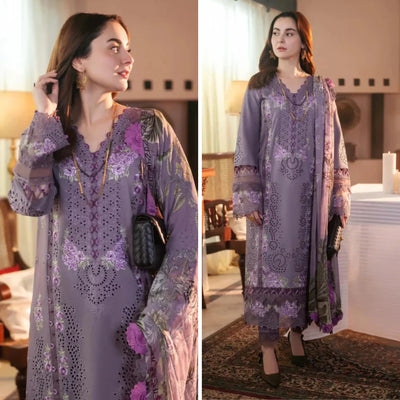 SM0041 - SUMMER Jade 3PC Lawn Chickenkari Embroidered Suit